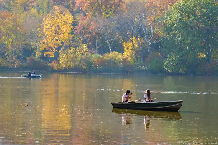 boaters in Central Park